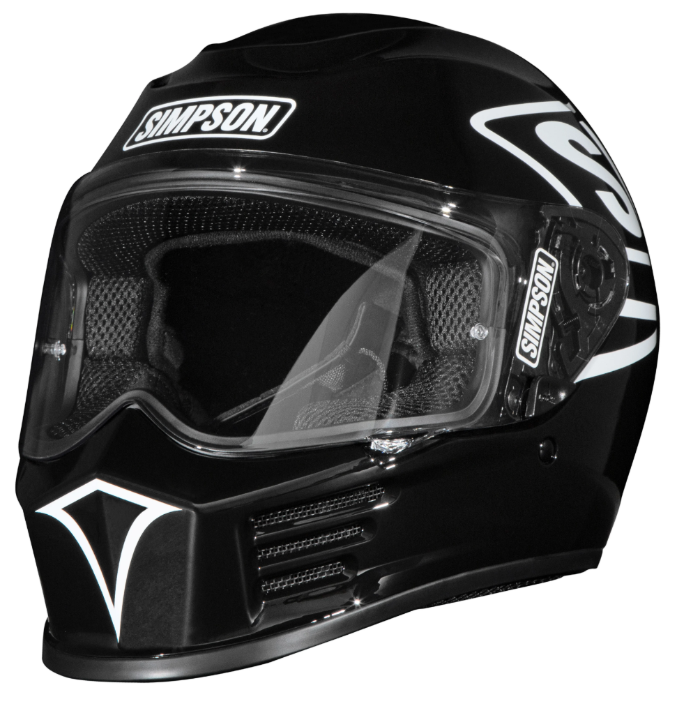 bike bandit helmet Simpson SPBM2 Speed Full Face Racing Size - Medium - Gloss Black - Clear Shield Included Whether youre carving through backroads Simpson Journey Bandit Blue White