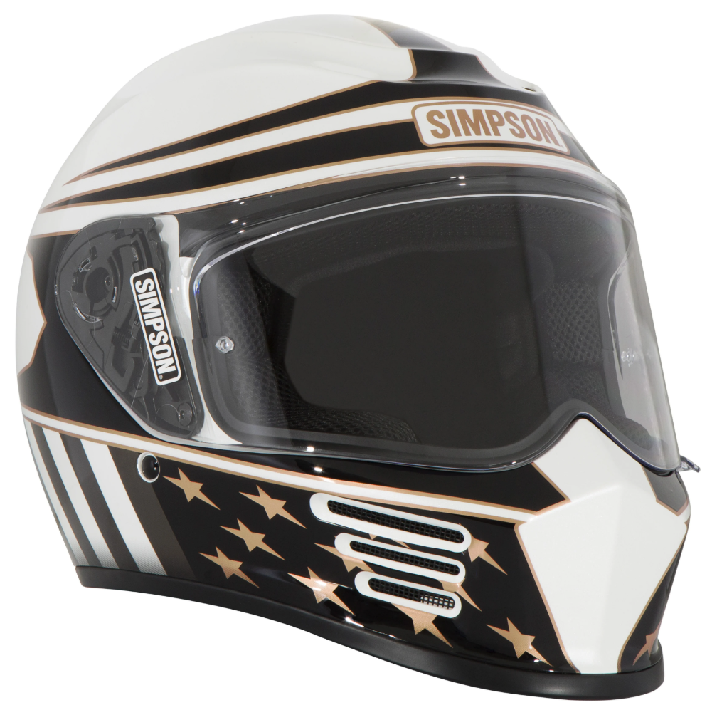 Simpson Motorcycle SPBAM2SM - Speed Bandit Helmet - Americana Gold