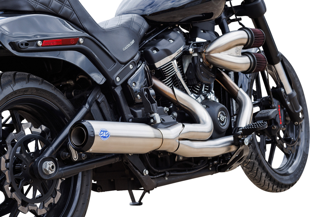 S&S CYCLE 2-into-1 Qualifier Exhaust System - 49-State - Silver 550-1103 - Team Dream Rides