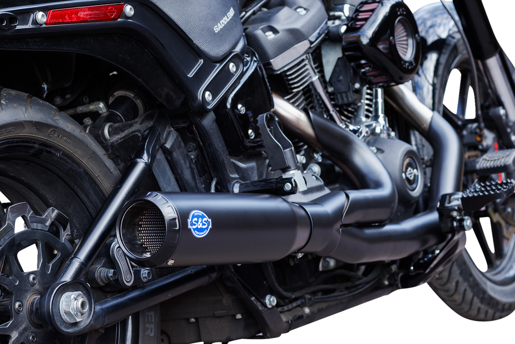 S&S CYCLE 2-into-1 Qualifier Exhaust System - Race Only - Black 550-1106 - Team Dream Rides