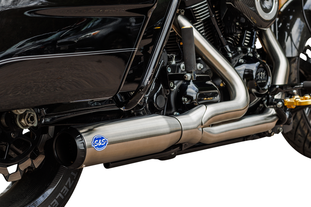 S&S CYCLE 2-into-1 Qualifier Exhaust System - 49-State - Silver 550-1108 - Team Dream Rides