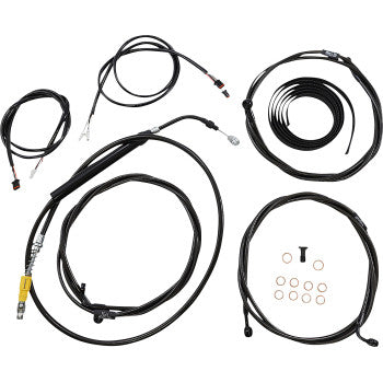 LA CHOPPERS Cable Kit - 18" - 20" Ape Hanger Handlebars - ABS - Black LA-8058KT3-19B - Team Dream Rides