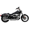 THUNDERHEADER 2006-2017 DYNA Fits models with center and forward controls - Chrome with Heat Shields - Team Dream Rides