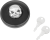 DRAG SPECIALTIES Skull Locking Gas Cap - Black - Vented Screw-In Locking Skull Gas Cap - Team Dream Rides