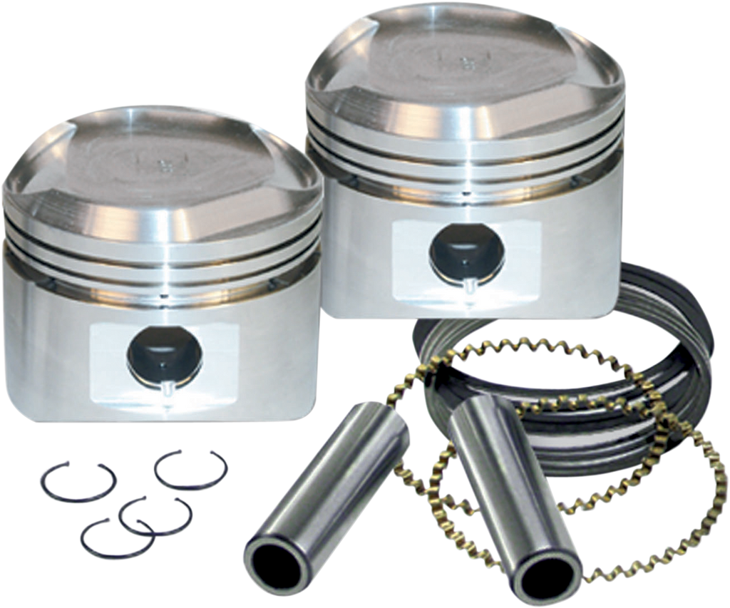S&S CYCLE Piston Kit - for 89" Stroker Kits & Super Stock? Heads - 3.5" - +.010 92-2047 - Team Dream Rides