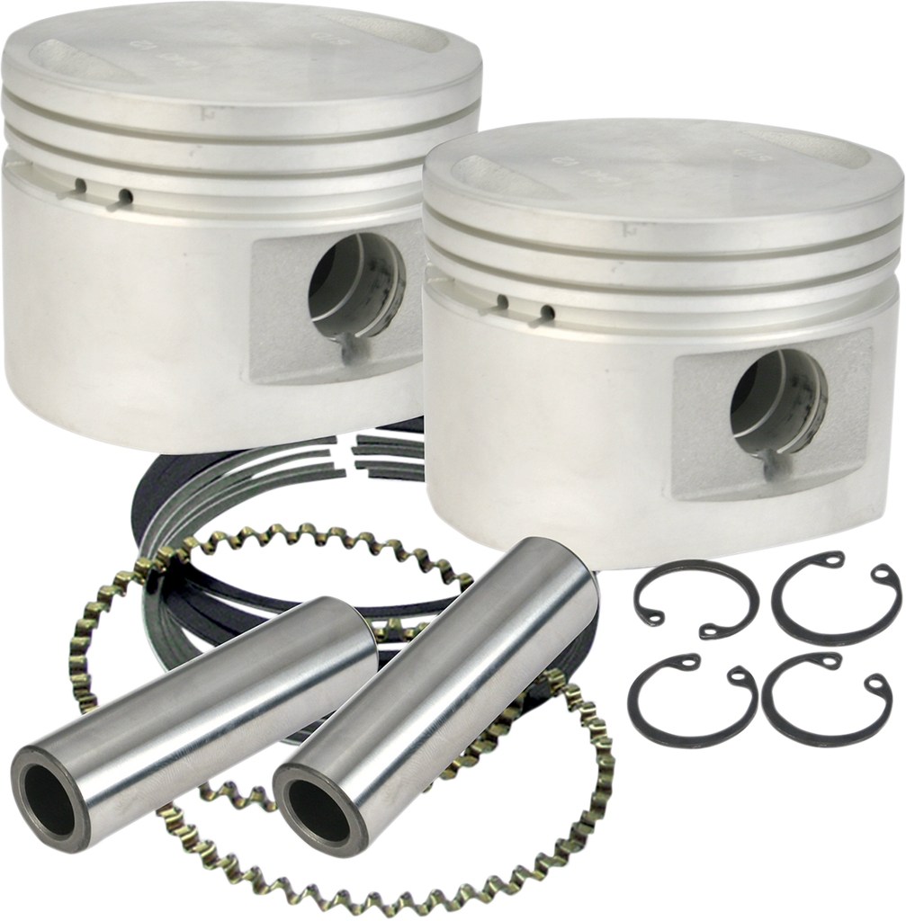 S&S CYCLE Piston Kit - for 80" Stock or S&S Heads - 3.5" - +.010 920-0026 - Team Dream Rides