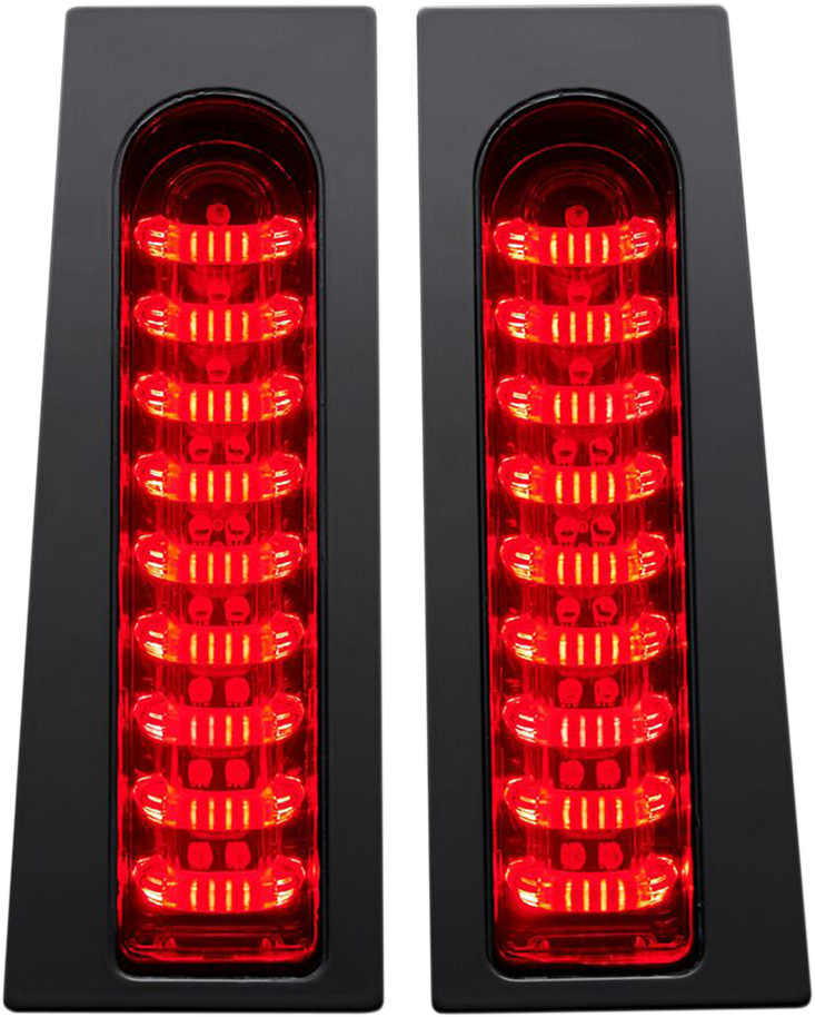 CUSTOM DYNAMICS Saddlebag Lights -  Red - Gloss Black ProBEAM® Fillerz® Saddlebag LED Lights - Team Dream Rides
