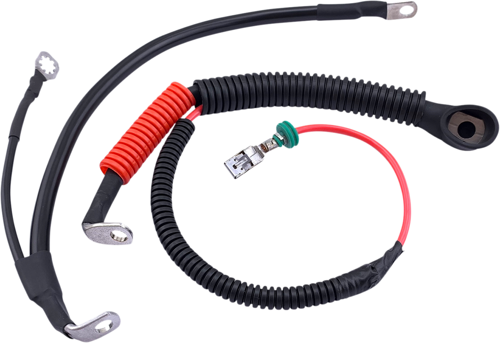 DRAG SPECIALTIES Black Battery Cable Set - '09-'13 FLH/T Battery Cable Set - Team Dream Rides
