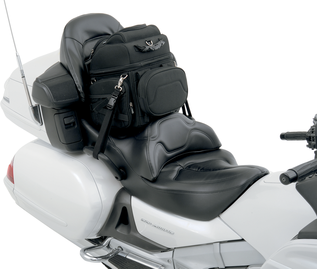 SADDLEMEN Sissy Bar Bag BR1800EX Combination Backrest, Seat, and Sissy Bar Bag - Team Dream Rides