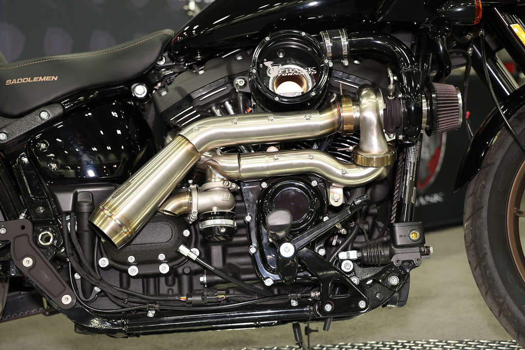TRASK Tornado Turbo Performance Kit - Polished with Brushed Stainless Steel Exhaust TM-7600-PO - Team Dream Rides