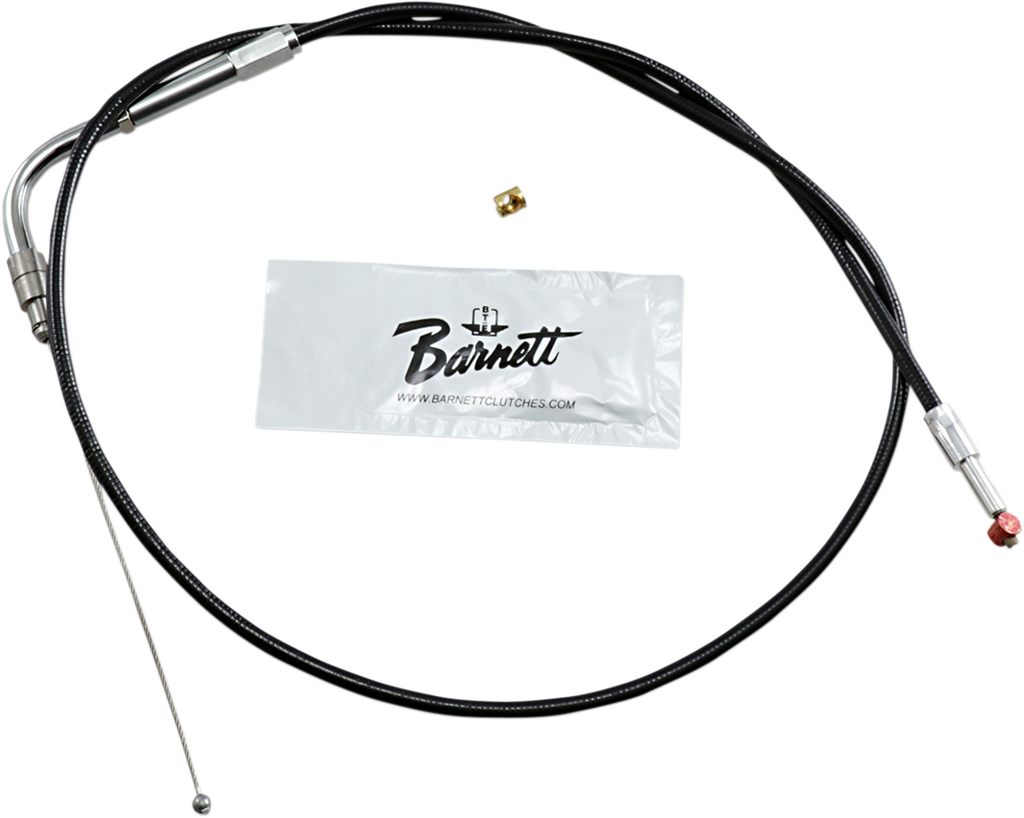 BARNETT Black Throttle Cable for '01 - '10 FXST/I Black Vinyl Throttle/Idle Cable - Team Dream Rides