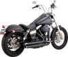 VANCE & HINES Big Shots Staggered Exhaust System - Matte Black 47958 - Team Dream Rides