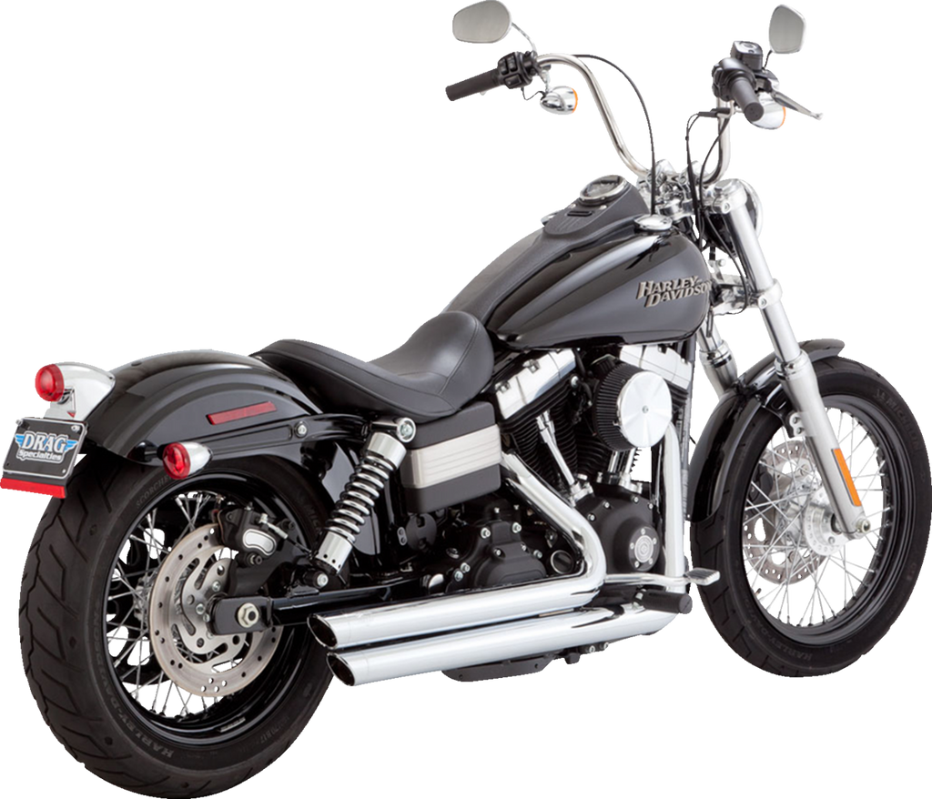 VANCE & HINES Big Shots Staggered Exhaust System - Chrome 17958 - Team Dream Rides