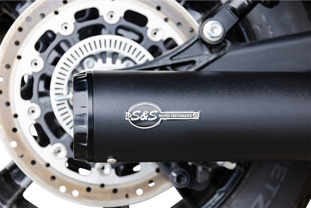 S&S CYCLE 2-into-1 Grand National Exhaust System - Black - Race Only 4111-266-R - Team Dream Rides
