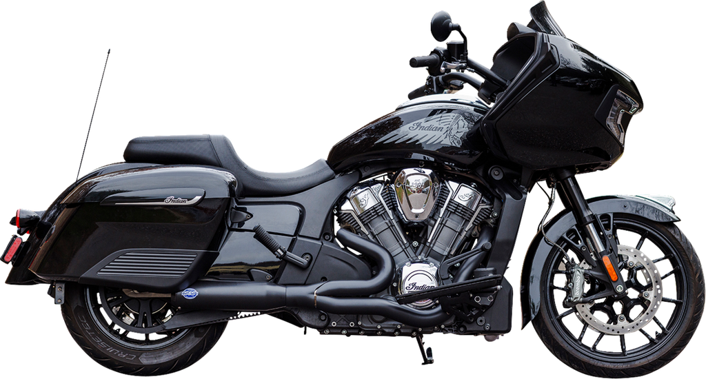 S&S CYCLE 2-into-1 Qualifier Exhaust System - 50-State - Black - Stainless Steel 550-1085 - Team Dream Rides