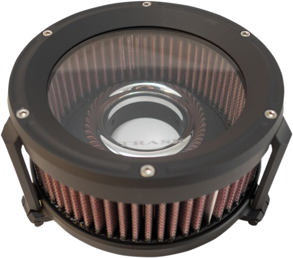 TRASK Air Cleaner Assault Black Electronic Fuel Injection Assault Charge High-Flow Air Cleaner - Team Dream Rides
