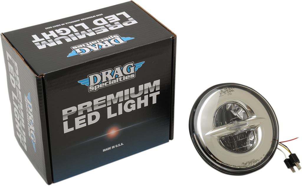 DRAG SPECIALTIES HEADLIGHT 7" LED REFL 7" Reflector Style LED Headlamp - Team Dream Rides