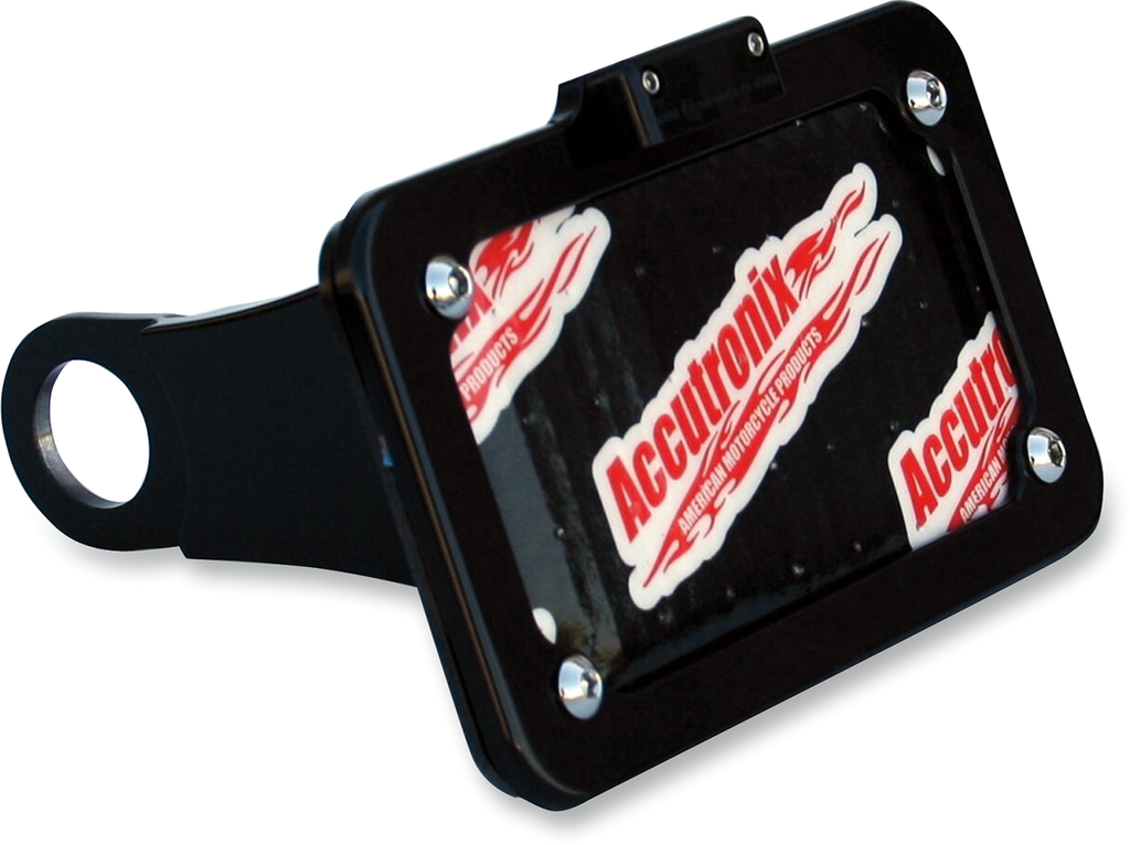 ACCUTRONIX Side Mount License Plate Assembly - Black Side Mount License Plate with LED Tag Light - Team Dream Rides