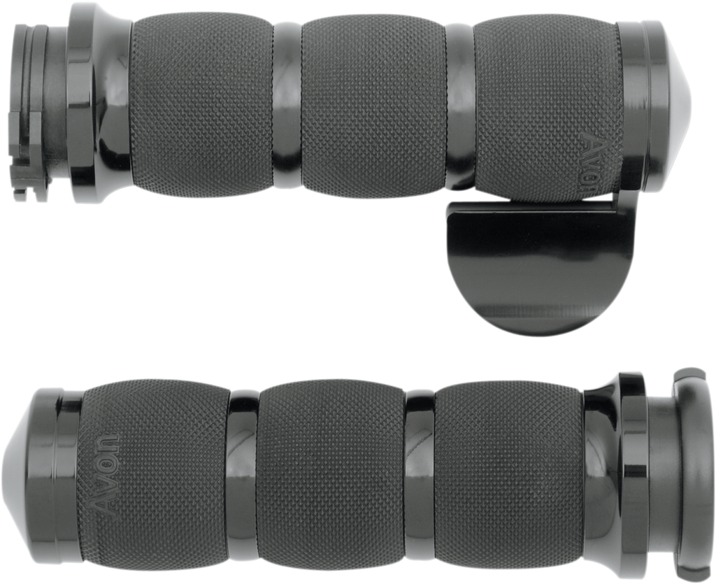 AVON GRIPS Anodized Air Cushion Grips w/ Throttle Boss 3-Ring Air Cushioned Grips — with Throttle Boss - Team Dream Rides