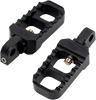 JOKER MACHINE Adjustable Stubby Peg - Black Adjustable Serrated Billet Footpegs - Team Dream Rides