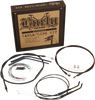 BURLY BRAND Black Vinyl Jail Bar Cable Kit for 14" Handlebars Jail Bar Cable Kit - Team Dream Rides