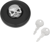 DRAG SPECIALTIES Skull Locking Gas Cap - Black - Non-Vented Screw-In Locking Skull Gas Cap - Team Dream Rides