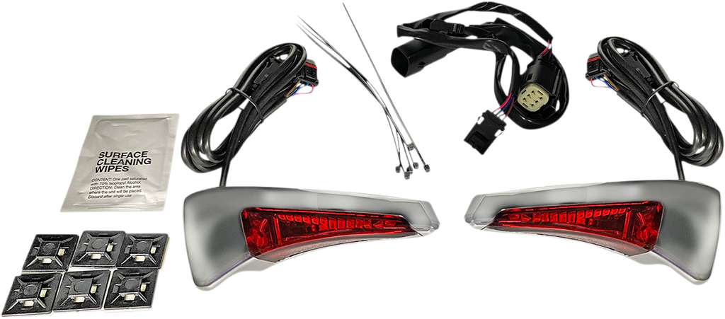 CUSTOM DYNAMICS Sequential Tour Pak Seat Back Rest LED Lights - Chrome/Red - CVO Sequential Tour Pak Seat Back Rest LED Lights - Team Dream Rides
