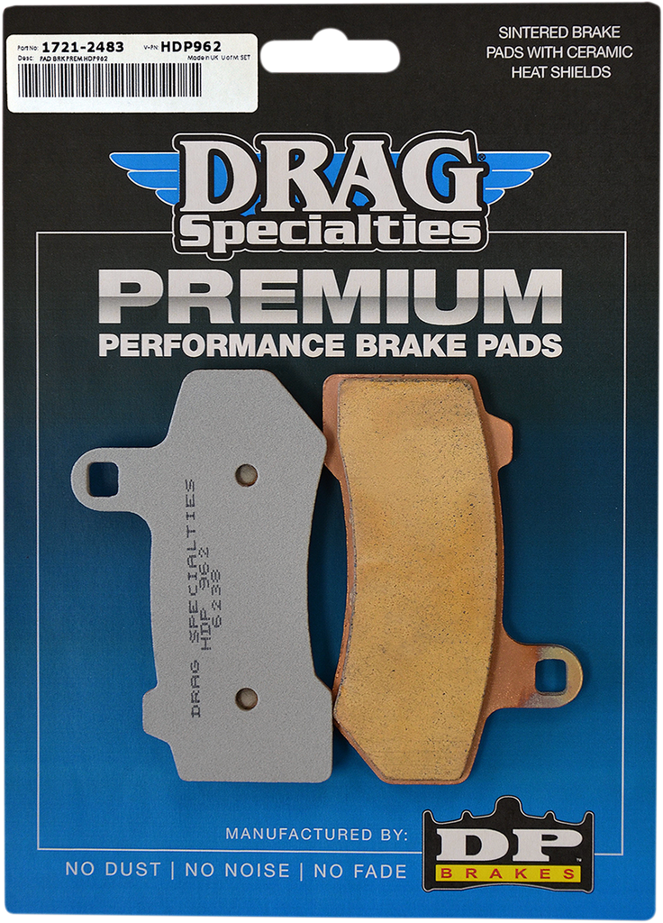 DRAG SPECIALTIES Sintered Brake Pads - Harley-Davidson Sintered Metal Harley/Buell Brake Pads - Team Dream Rides