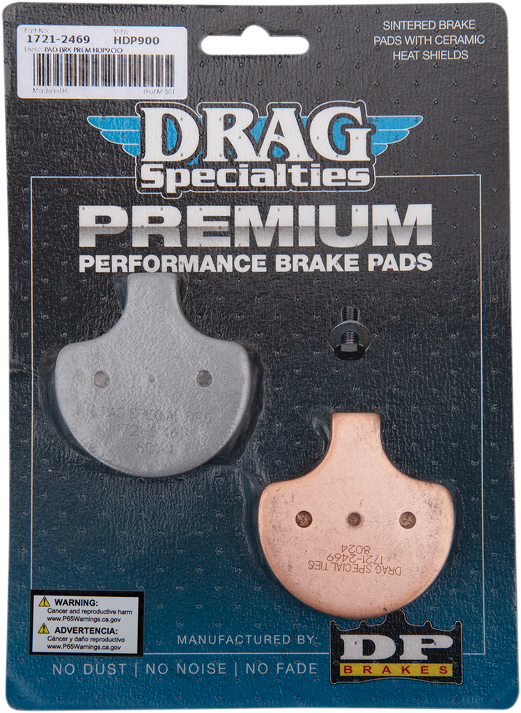 DRAG SPECIALTIES Sintered Brake Pads - Harley-Davidson Sintered Metal Harley/Buell Brake Pads - Team Dream Rides