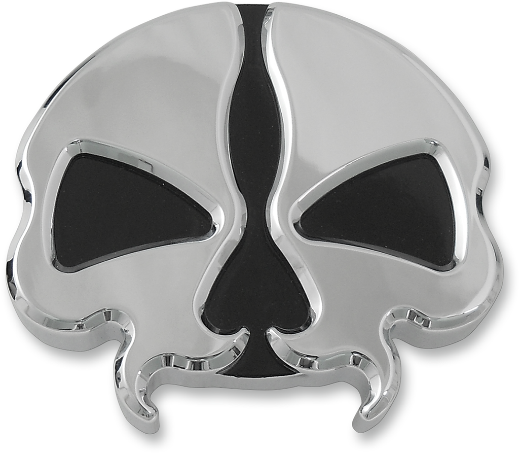 DRAG SPECIALTIES Split Skull Gas Cap - Chrome - Vented Split Skull Gas Cap — Vented - Team Dream Rides