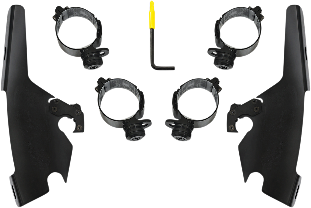 MEMPHIS SHADES HD Batwing - Mounting Kit - Black - FLSB Batwing Fairing Trigger-Lock Mounting Kit - Team Dream Rides