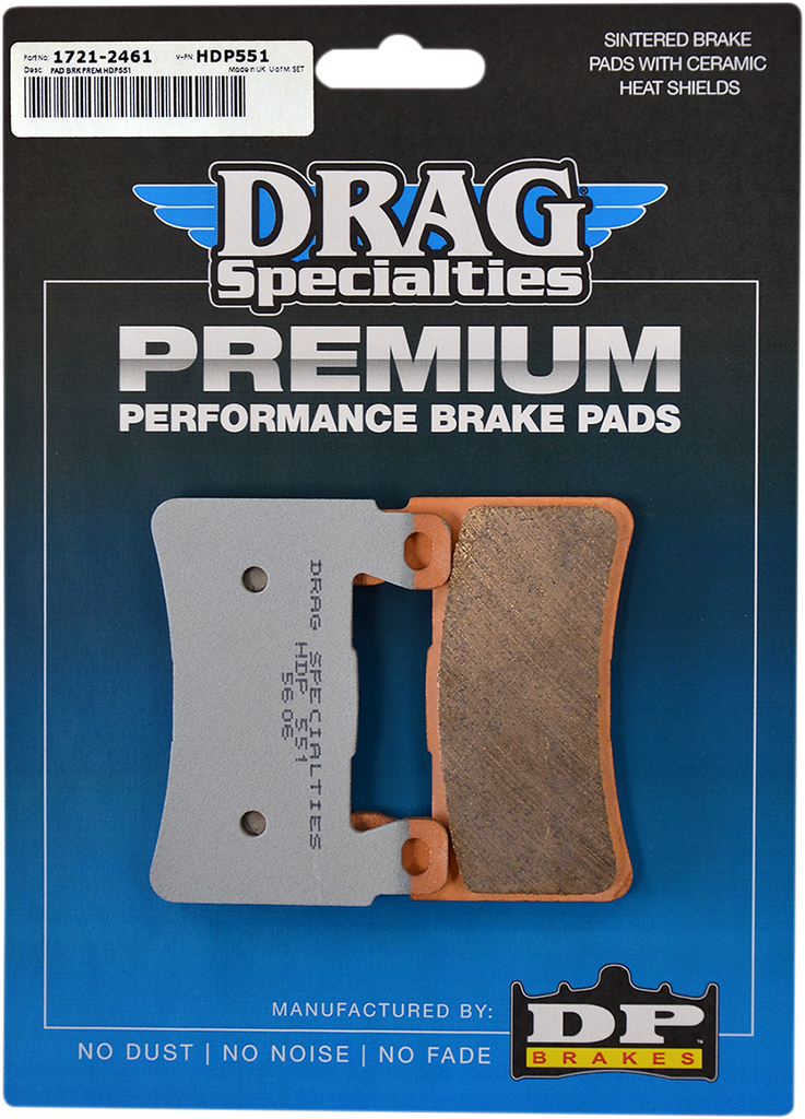 DRAG SPECIALTIES Sintered Brake Pads - Softail Sintered Metal Harley/Buell Brake Pads - Team Dream Rides