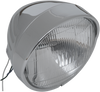 DRAG SPECIALTIES Headlight with Visor 6-1/2" - Grooved Chrome Custom Springer-Style Headlight Assemblies - Team Dream Rides