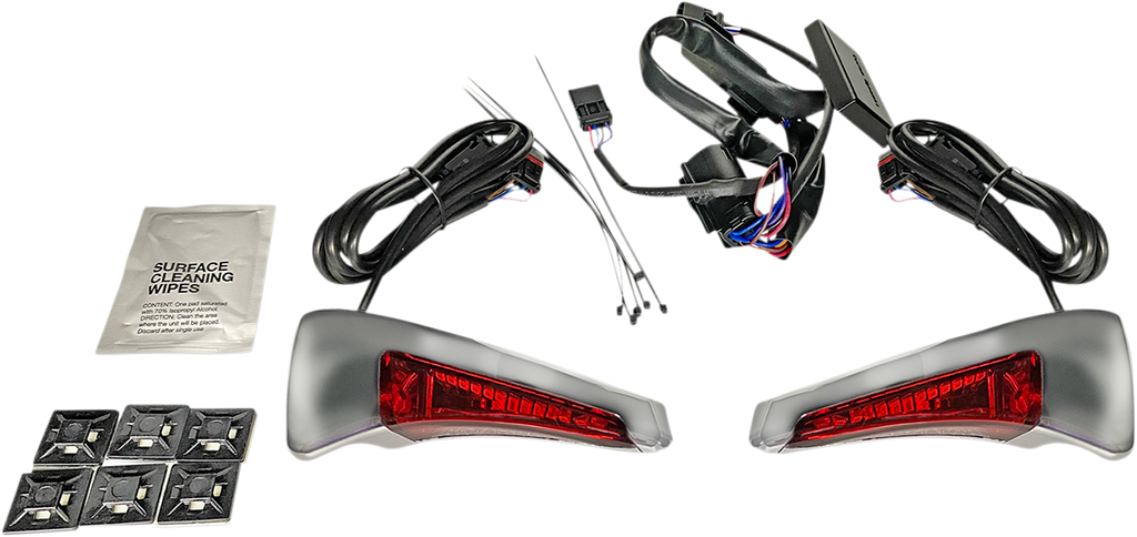 CUSTOM DYNAMICS Sequential Tour Pak Seat Back Rest LED Lights - Chrome/Red - FLH Sequential Tour Pak Seat Back Rest LED Lights - Team Dream Rides