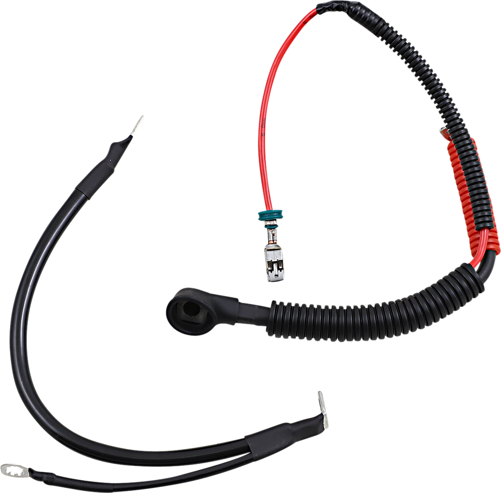 DRAG SPECIALTIES Black Battery Cable Set - '09-'13 FLH/T Battery Cable Set - Team Dream Rides