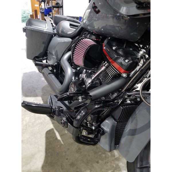 D&D 2017-2019 Harley Touring M8 Billet Cat 2:1 Chrome with Ghost pipe and Angled End Caps - Team Dream Rides