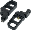 JOKER MACHINE Adjustable Stubby Peg - Black - XL Adjustable Serrated Billet Footpegs - Team Dream Rides