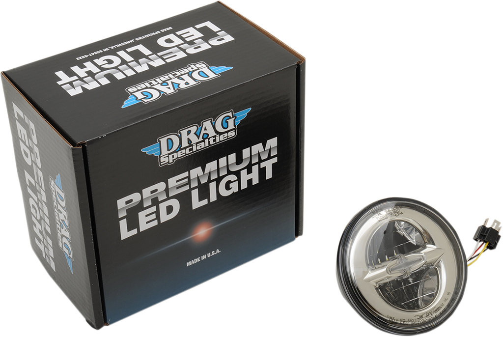 DRAG SPECIALTIES 5.75" Reflector Style LED Headlamp - Chrome 5.75 " Reflector Style Headlight - Team Dream Rides