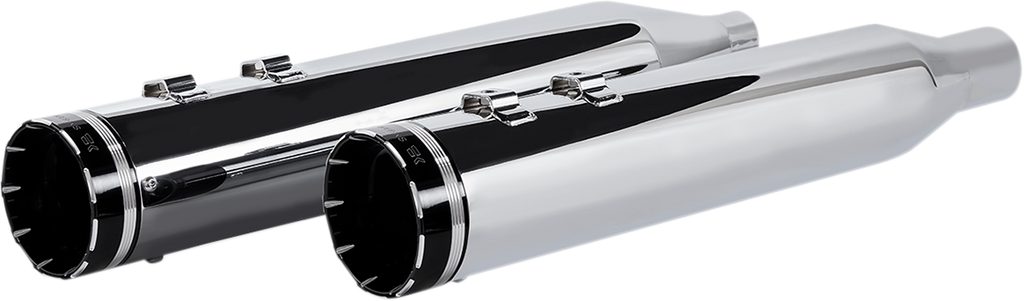 KHROME WERKS 4.5" Mufflers for Touring - Chrome with Tracer HP-Plus 4.5" Slip-On Mufflers - Team Dream Rides