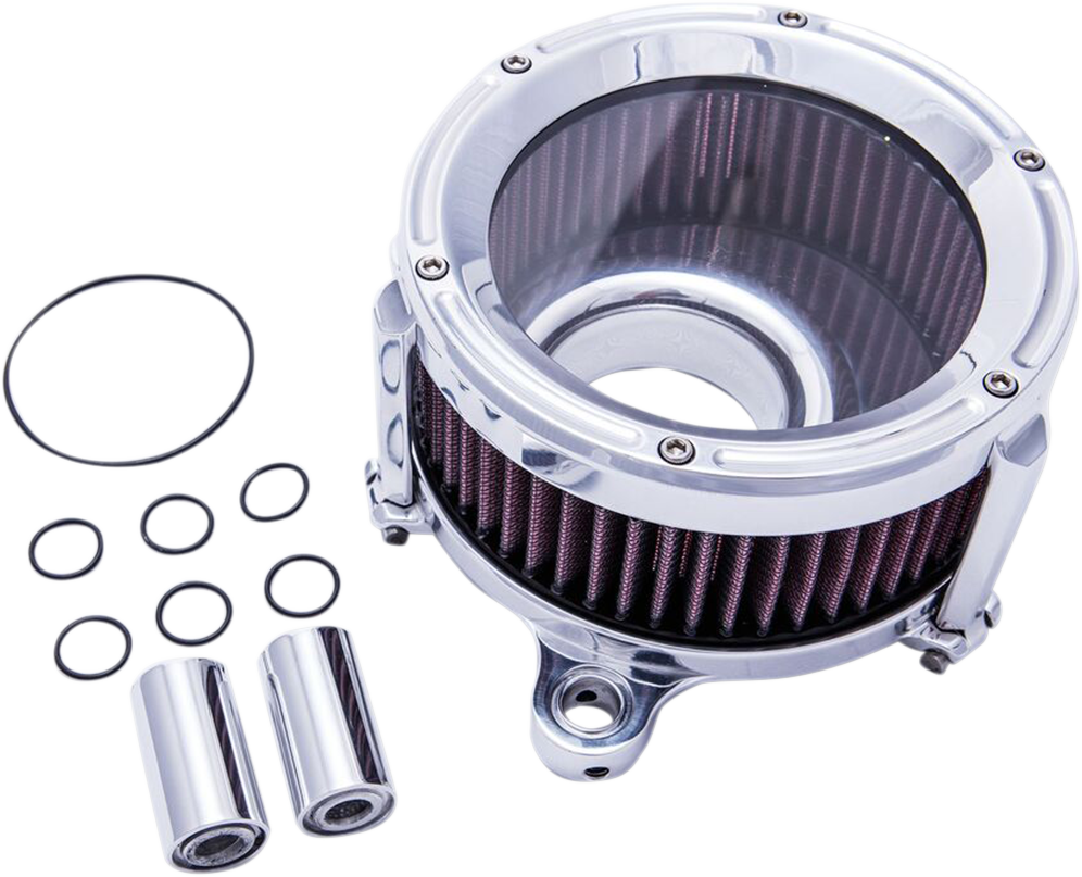 TRASK Air Cleaner Assault Electronic Fuel Injection Chrome Assault Charge High-Flow Air Cleaner - Team Dream Rides