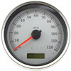 DRAG SPECIALTIES Electronic Speedometer - Silver - 120 MPH 5" Programmable Electronic Imperial Speedometer - Team Dream Rides
