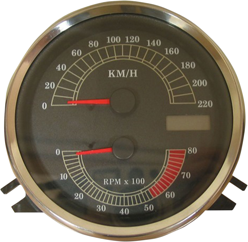 DRAG SPECIALTIES Electronic Speedometer/Tachometer - Stock Look - 220 KPH/8000 rpm Electric Speedometer/Tachometer - Team Dream Rides