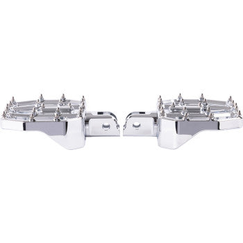 THRASHIN SUPPLY CO. Mini Aggressor Floorboards Chrome - Front TSC-2031-3-SF - Team Dream Rides