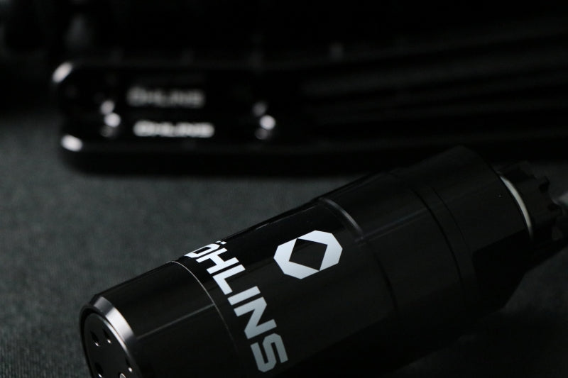 Ohlins HD 050S2 Twin Blackline 12-inch Reservoir Shocks for Harley FL Touring Models