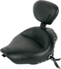 MUSTANG Wide Solo Seat - With Backrest - Black - Studded W/Concho - XL '04-'20 79439 - Team Dream Rides