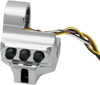 PERFORMANCE MACHINE (PM) Control Switch Housing - Left Side - Cable Clutch - Four Button - Chrome 0062-2044-CH