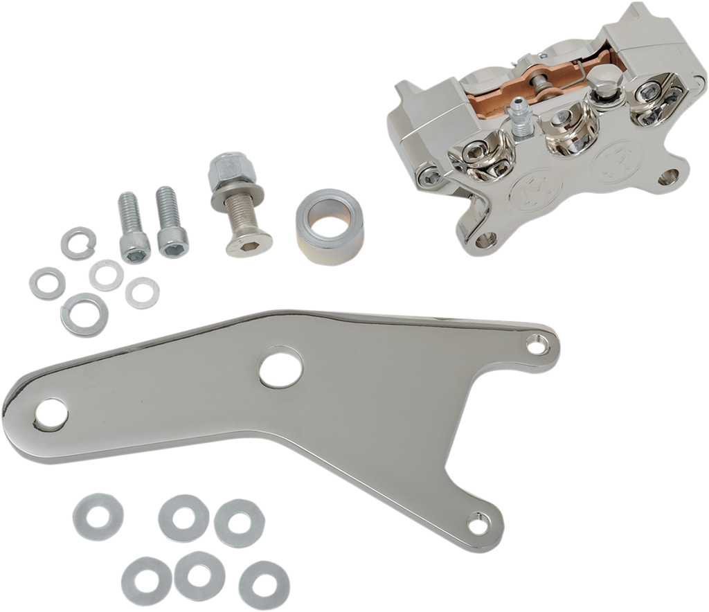 Performance Machine Rear Chrome Brake Caliper 11.5 inch for 1981-1983 FX/FL Models - Part 1255-0052-CH