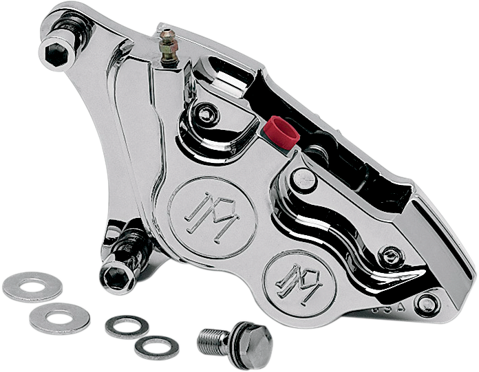 PERFORMANCE MACHINE (PM) Caliper - Front Left - Chrome - 84-99 Harley-Davidson 0053-2915-CH