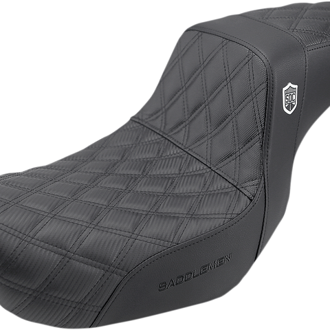 Saddlemens Pro Series SDC Performance Seat for Harley Davidson FLD/FXD 2006-2017 with Lattice Stitch and Lumbar Gripper - Part Number SC80604D0
