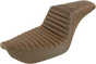 SADDLEMEN Step-Up Seat - Front Tuck-n-Roll/Rear Lattice Stitch - Brown - Dyna 896-04-176BR - Team Dream Rides